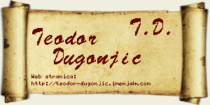 Teodor Dugonjić vizit kartica